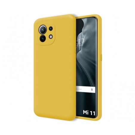 Funda Silicona Líquida Ultra Suave para Xiaomi Mi 11 5G color Amarilla