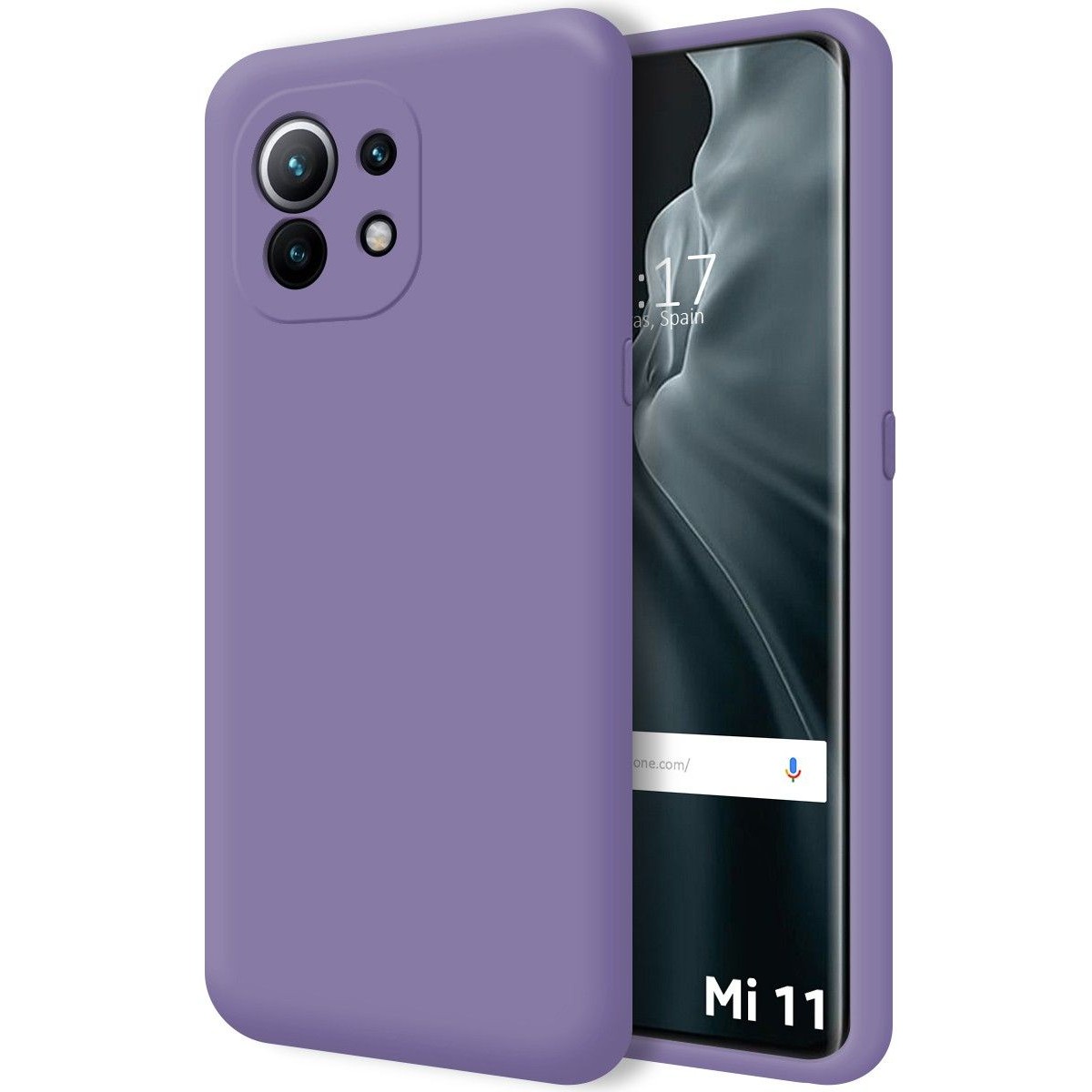 Funda Silicona Líquida Ultra Suave para Xiaomi Mi 11 5G color Morada
