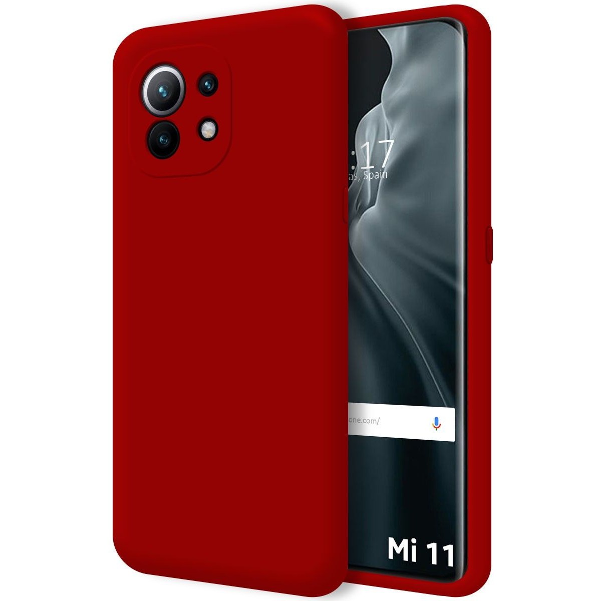 Funda Silicona Líquida Ultra Suave para Xiaomi Mi 11 5G color Roja