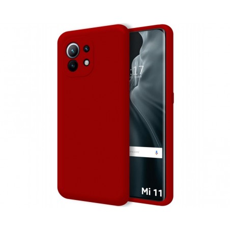 Funda Silicona Líquida Ultra Suave para Xiaomi Mi 11 5G color Roja