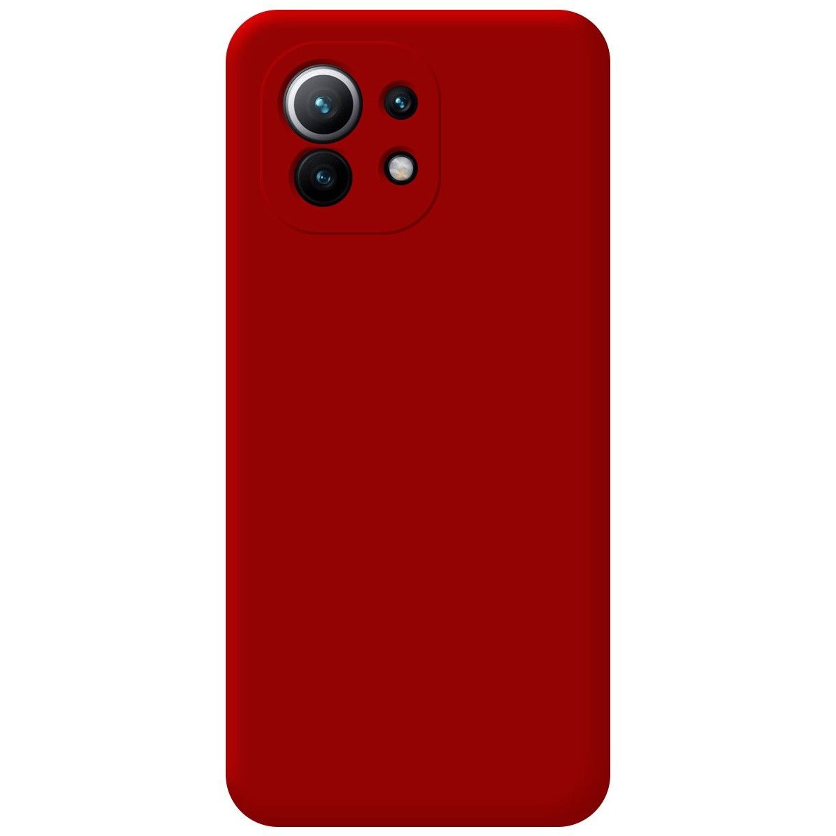 Funda Silicona Líquida Ultra Suave para Xiaomi Mi 11 5G color Roja