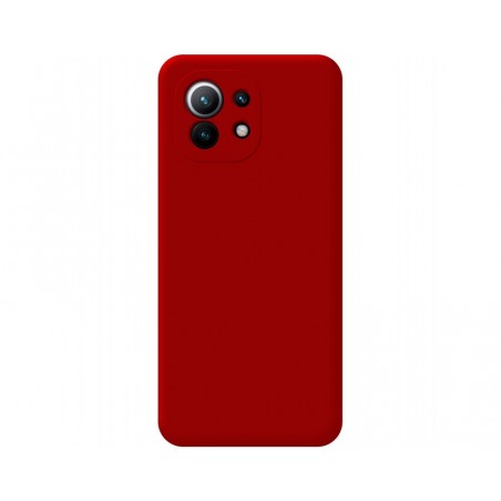 Funda Silicona Líquida Ultra Suave para Xiaomi Mi 11 5G color Roja