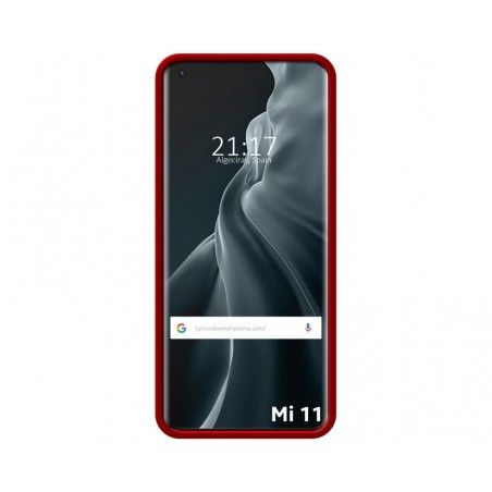 Funda Silicona Líquida Ultra Suave para Xiaomi Mi 11 5G color Roja