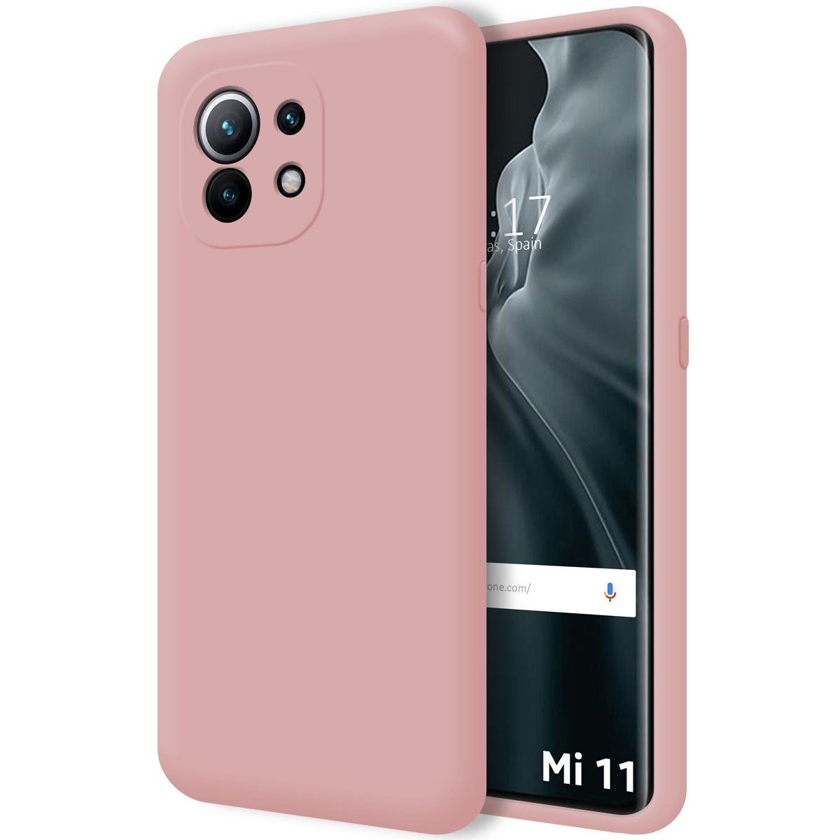 Funda Silicona Líquida Ultra Suave para Xiaomi Mi 11 5G color Rosa