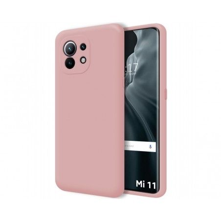 Funda Silicona Líquida Ultra Suave para Xiaomi Mi 11 5G color Rosa