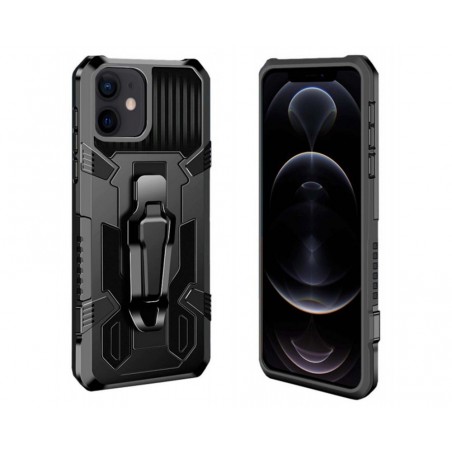 Funda Tough Armor Negra con Clip Magnético para Iphone 12 / 12 Pro (6.1)