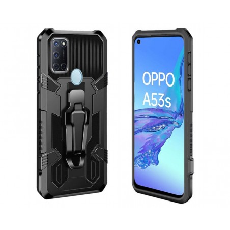 Funda Tough Armor Negra con Clip Magnético para Oppo A53 / A53s