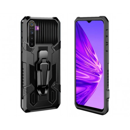 Funda Tough Armor Negra con Clip Magnético para Realme 5 / 5s / 5i / C3