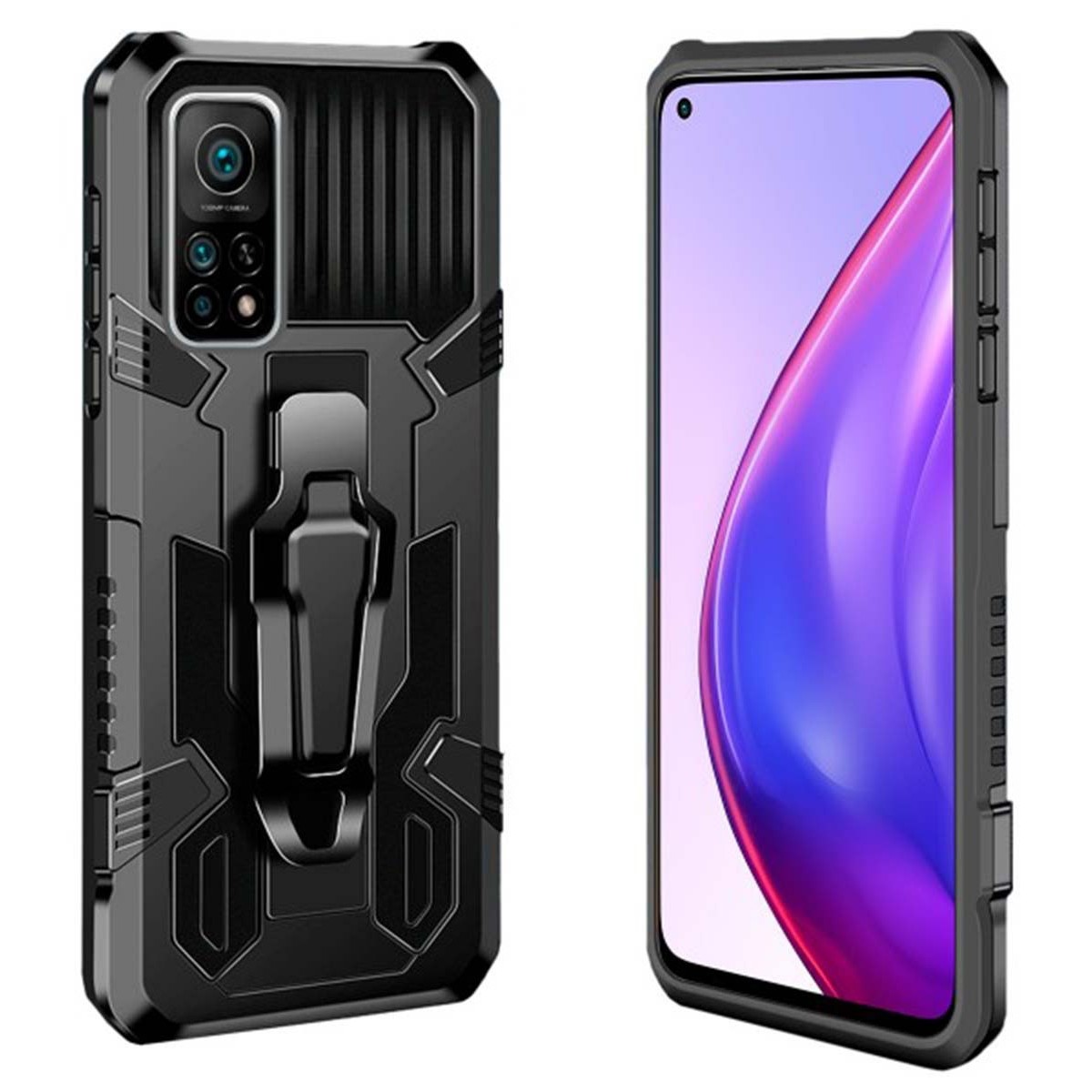 Funda Tough Armor Negra con Clip Magnético para Xiaomi Mi 10T / MI 10T Pro