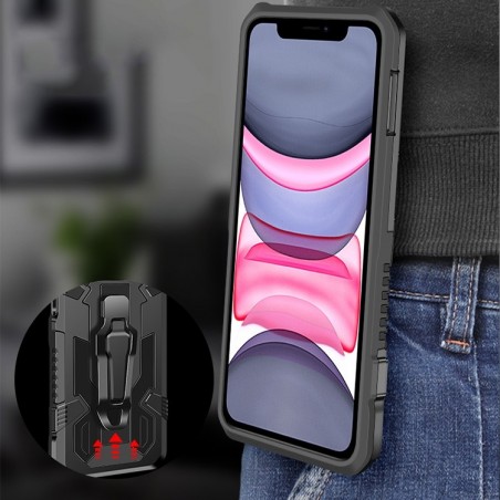 Funda Tough Armor Negra con Clip Magnético para Xiaomi Mi 10T / MI 10T Pro