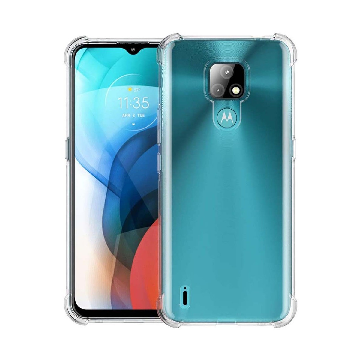 Funda Gel Tpu Anti-Shock Transparente para Motorola Moto E7