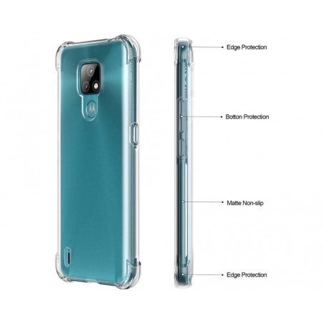 Funda Gel Tpu Anti-Shock Transparente para Motorola Moto E7