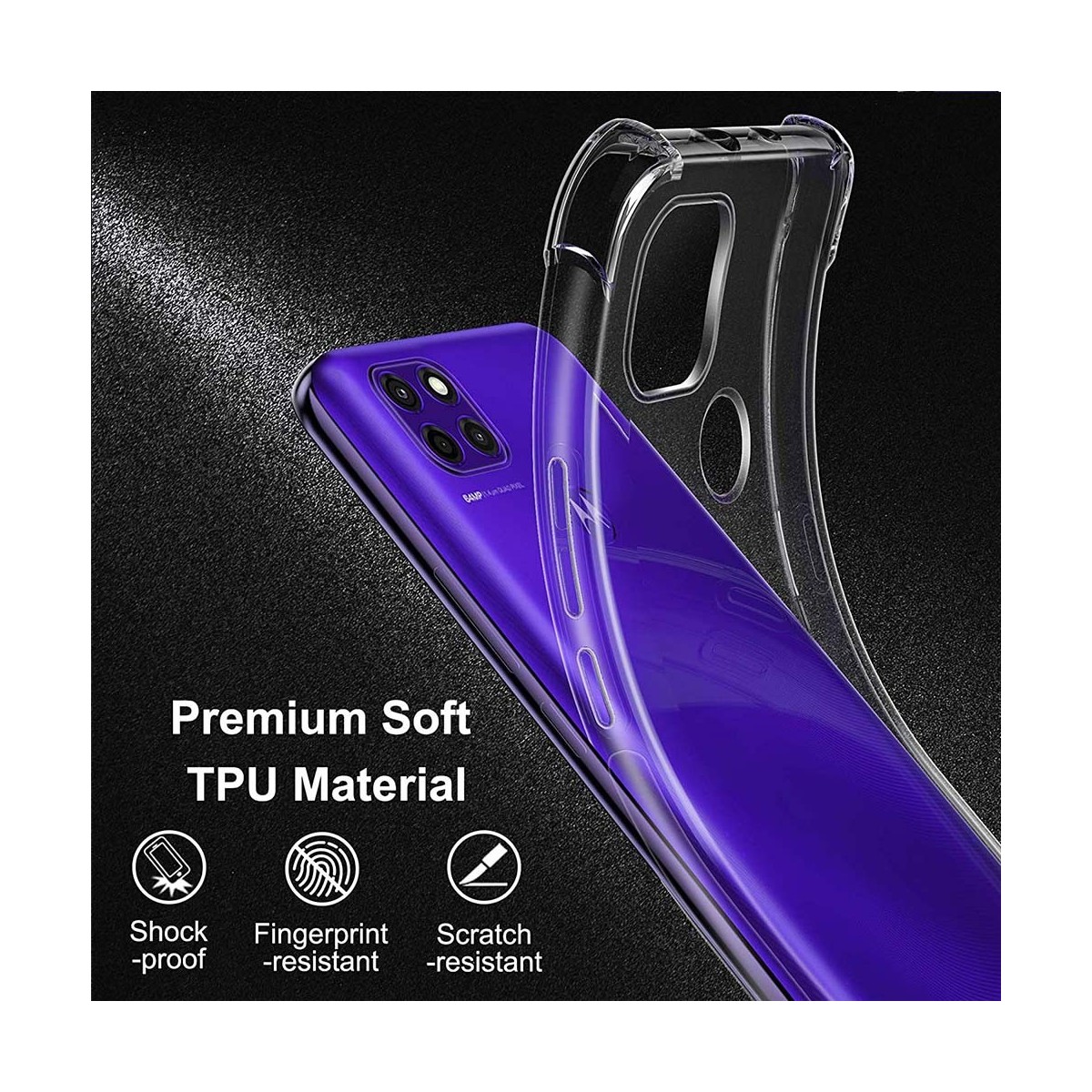 Funda Gel Tpu Anti-Shock Transparente para Motorola Moto G9 Power