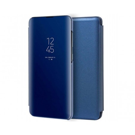 Funda Flip Cover Clear View para Xiaomi Redmi Note 9T 5G color Azul
