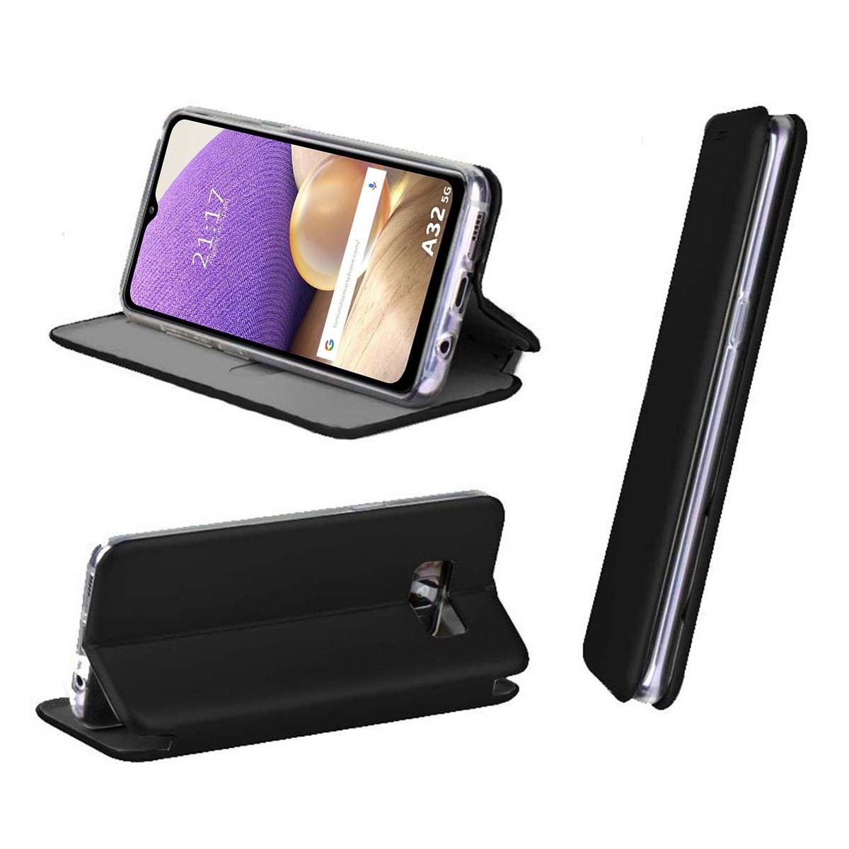 Funda Libro Soporte Magnética Elegance Verde para Samsung Galaxy A32 5G