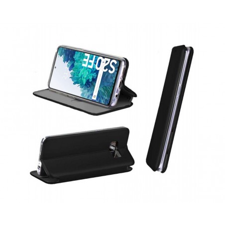 Funda Libro Soporte Magnética Elegance Negra para Samsung Galaxy S20 FE