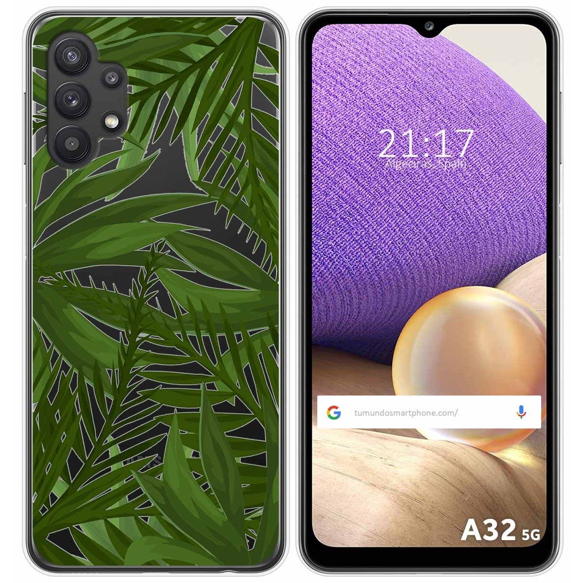 Funda Gel Transparente para Samsung Galaxy A32 5G diseño Jungla Dibujos