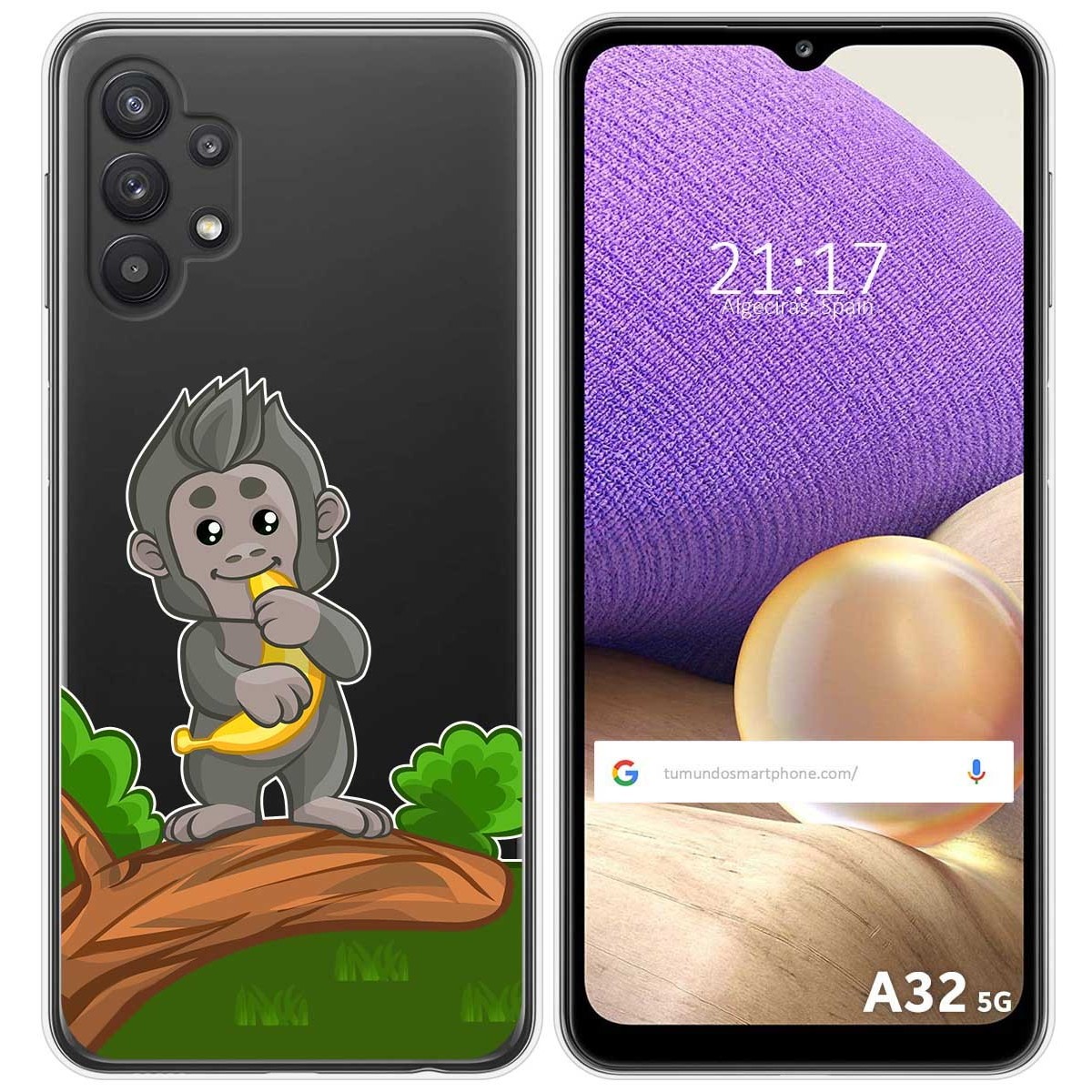 Funda Gel Transparente para Samsung Galaxy A32 5G diseño Mono Dibujos