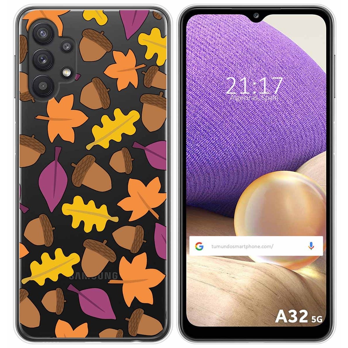 Funda Gel Transparente para Samsung Galaxy A32 5G diseño Otoño Dibujos