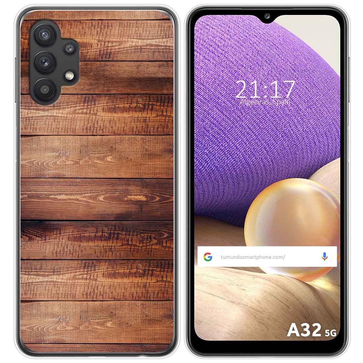 Funda Gel Tpu para Samsung Galaxy A32 5G diseño Madera 02 Dibujos