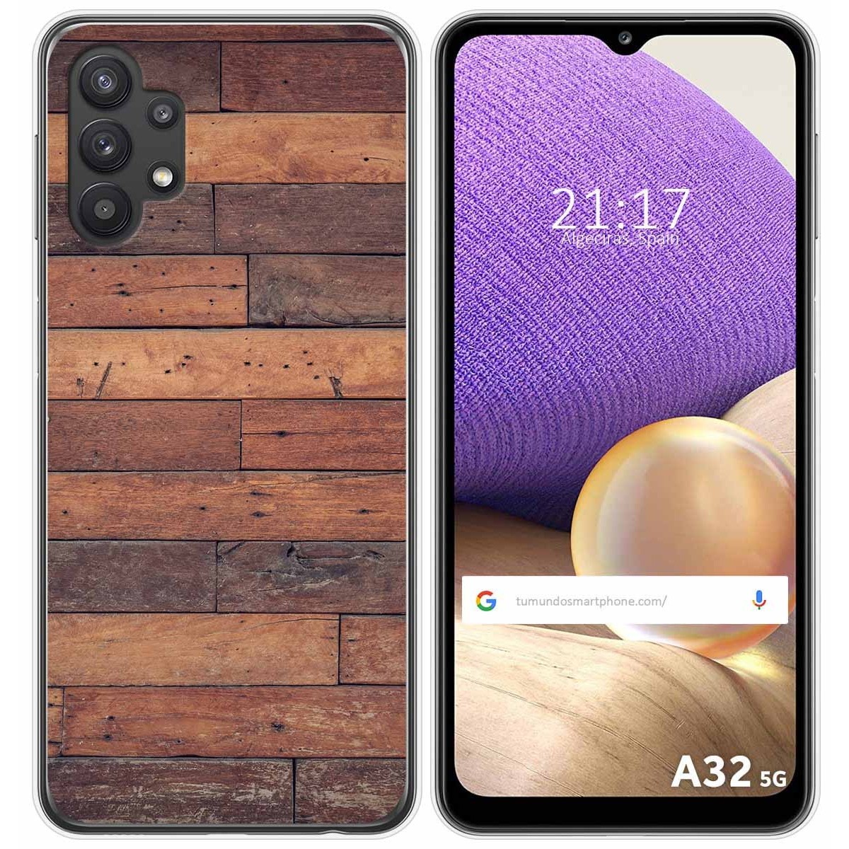 Funda Gel Tpu para Samsung Galaxy A32 5G diseño Madera 03 Dibujos