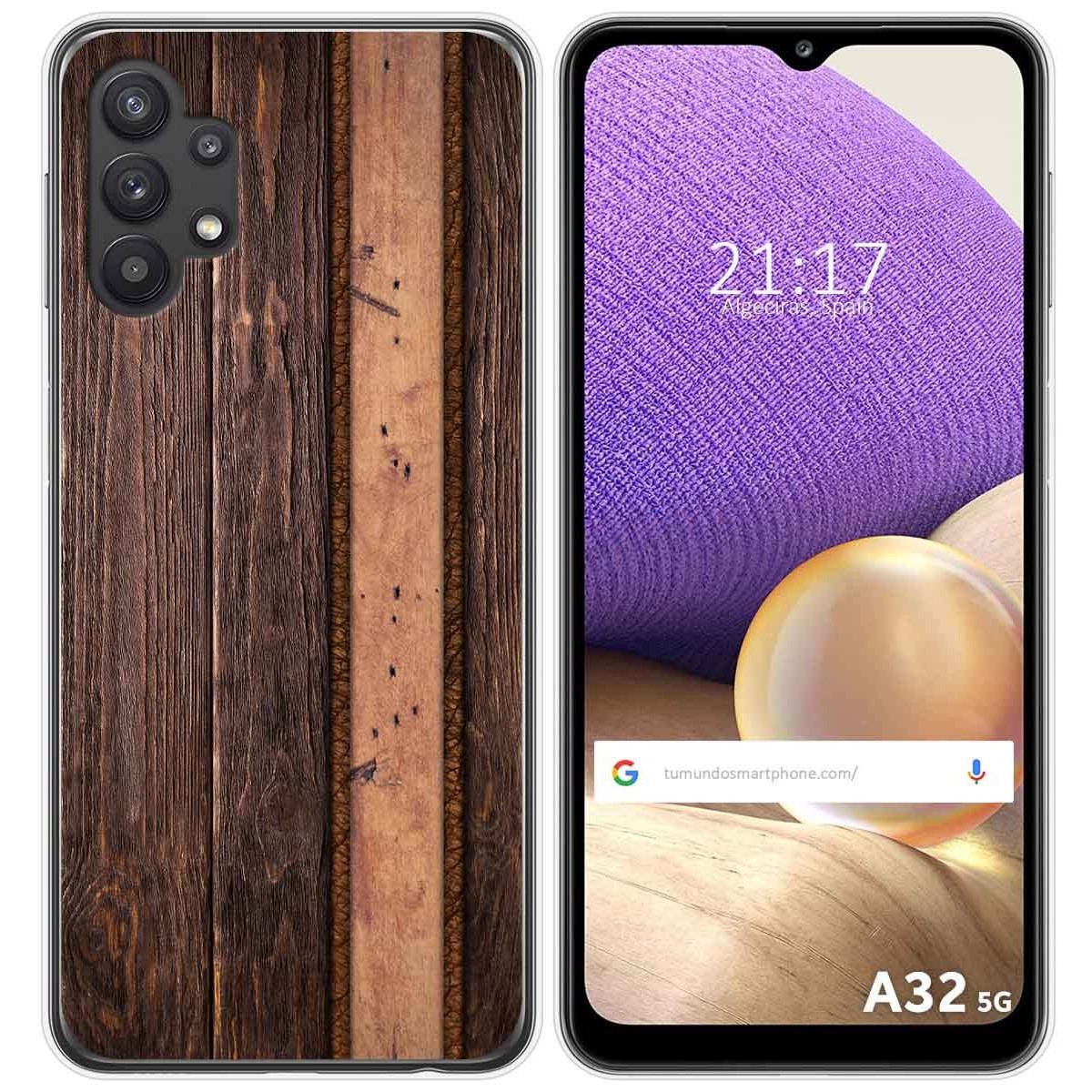 Funda Gel Tpu para Samsung Galaxy A32 5G diseño Madera 05 Dibujos