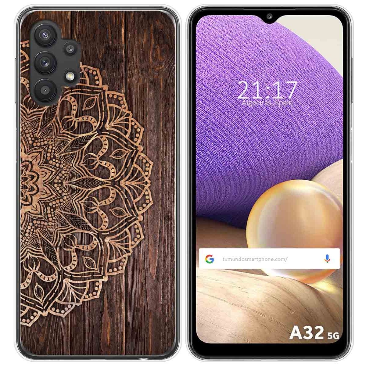 Funda Gel Tpu para Samsung Galaxy A32 5G diseño Madera 06 Dibujos