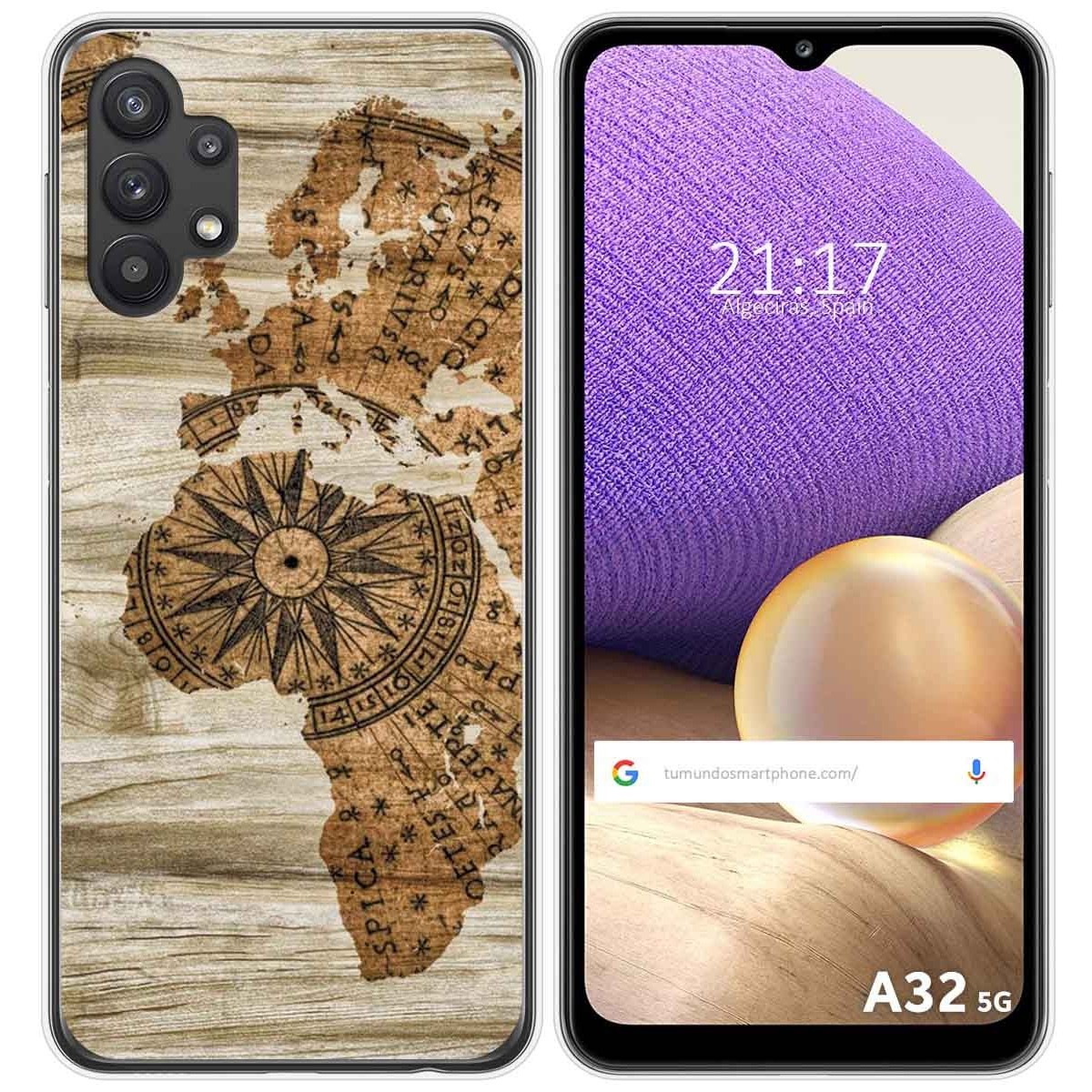 Funda Gel Tpu para Samsung Galaxy A32 5G diseño Madera 07 Dibujos