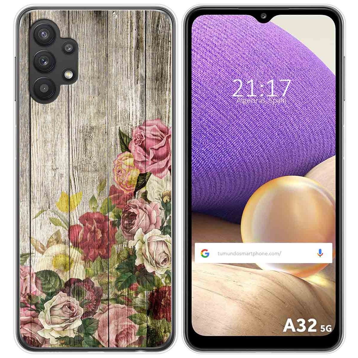 Funda Gel Tpu para Samsung Galaxy A32 5G diseño Madera 08 Dibujos