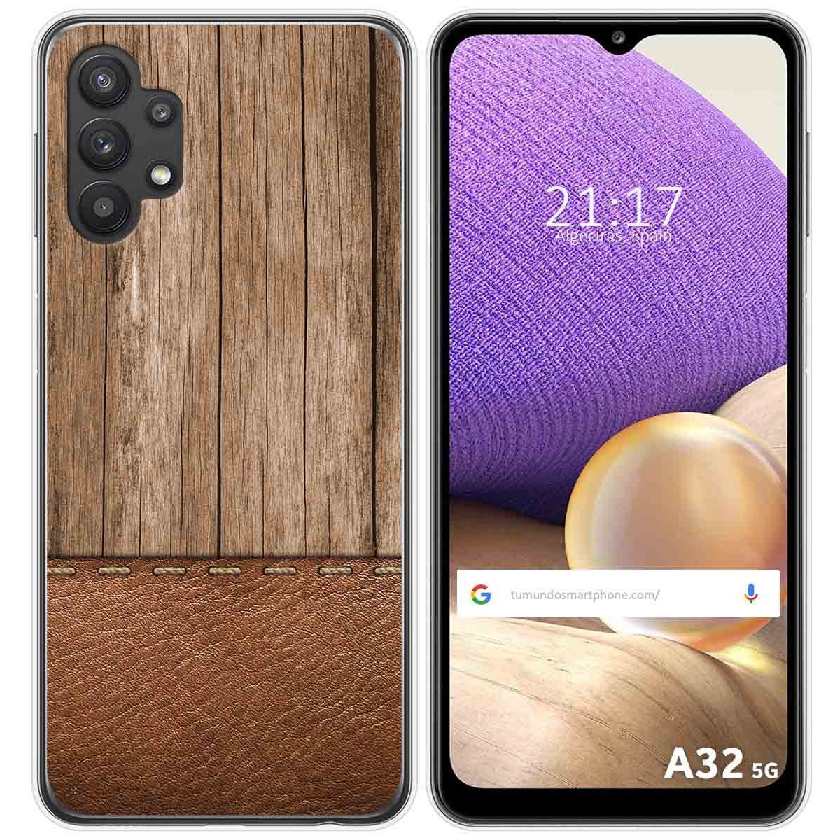 Funda Gel Tpu para Samsung Galaxy A32 5G diseño Madera 09 Dibujos