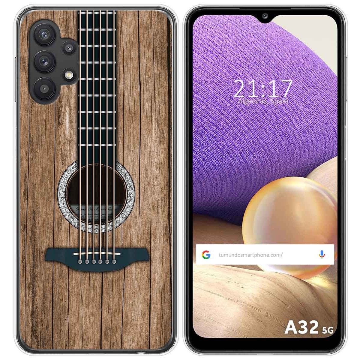 Funda Gel Tpu para Samsung Galaxy A32 5G diseño Madera 11 Dibujos