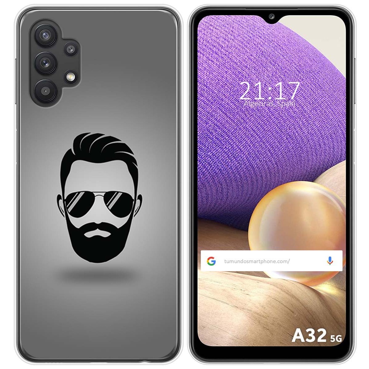 Funda Gel Tpu para Samsung Galaxy A32 5G diseño Barba Dibujos