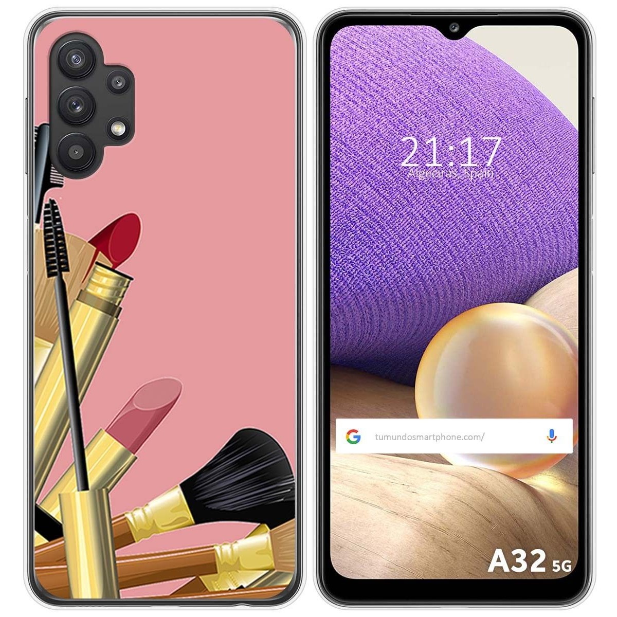 Funda Gel Tpu para Samsung Galaxy A32 5G diseño Brochas Dibujos