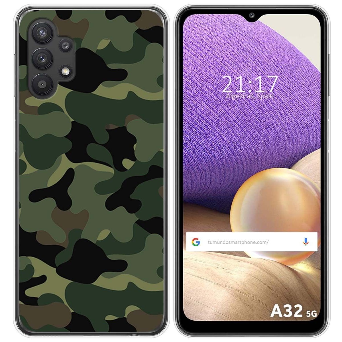 Funda Gel Tpu para Samsung Galaxy A32 5G diseño Camuflaje Dibujos