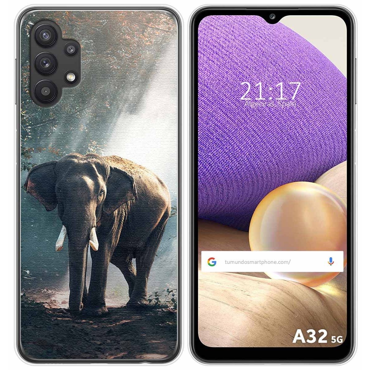 Funda Gel Tpu para Samsung Galaxy A32 5G diseño Elefante Dibujos