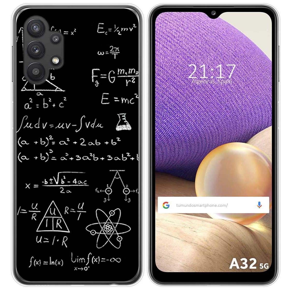 Funda Gel Tpu para Samsung Galaxy A32 5G diseño Formulas Dibujos