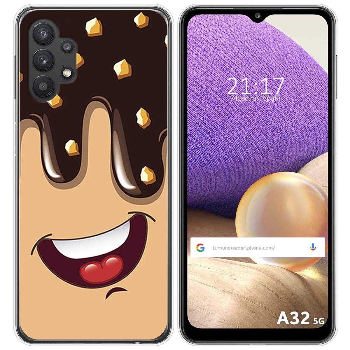 Funda Gel Tpu para Samsung Galaxy A32 5G diseño Helado Chocolate Dibujos