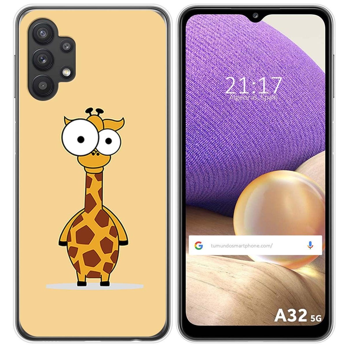 Funda Gel Tpu para Samsung Galaxy A32 5G diseño Jirafa Dibujos