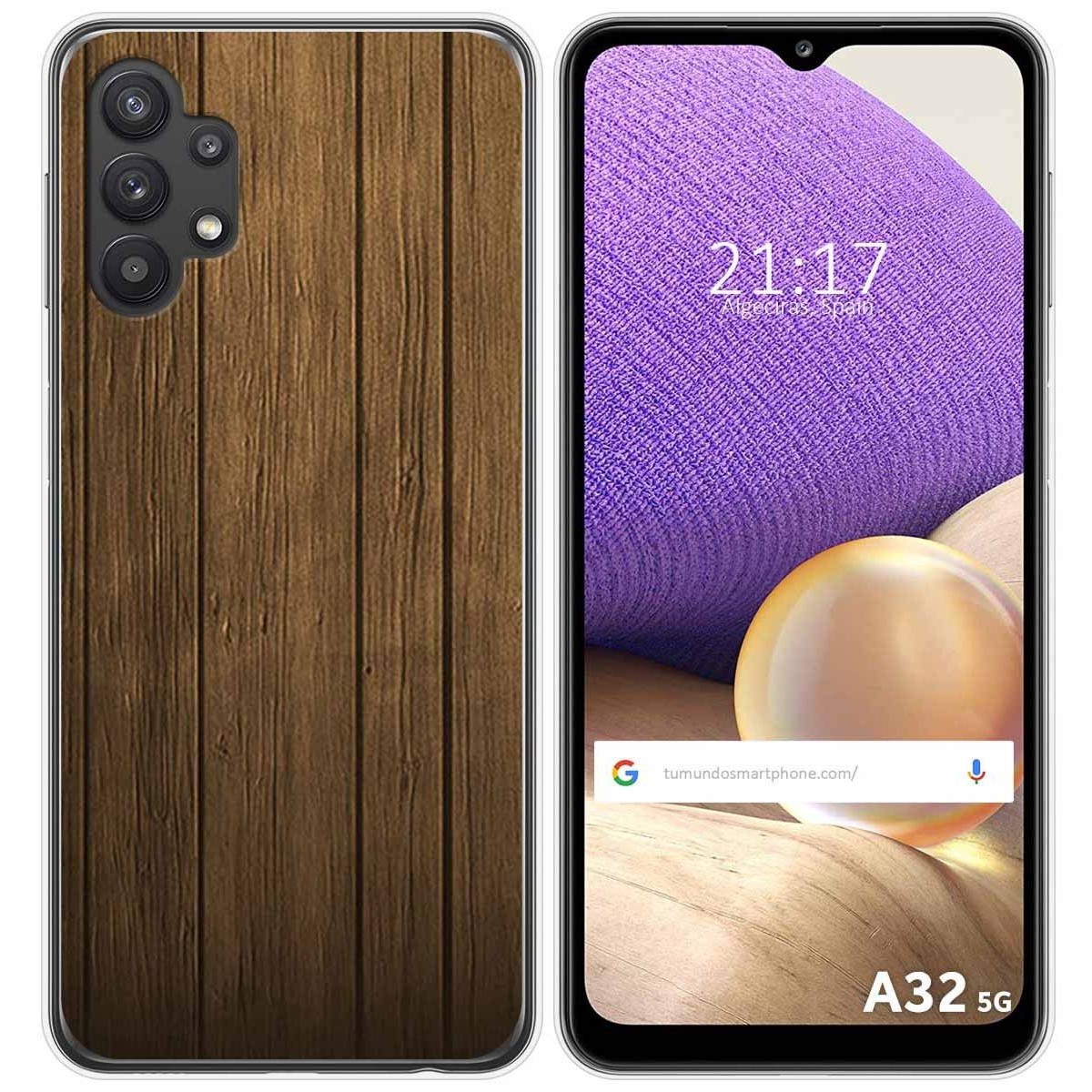 Funda Gel Tpu para Samsung Galaxy A32 5G diseño Madera Dibujos