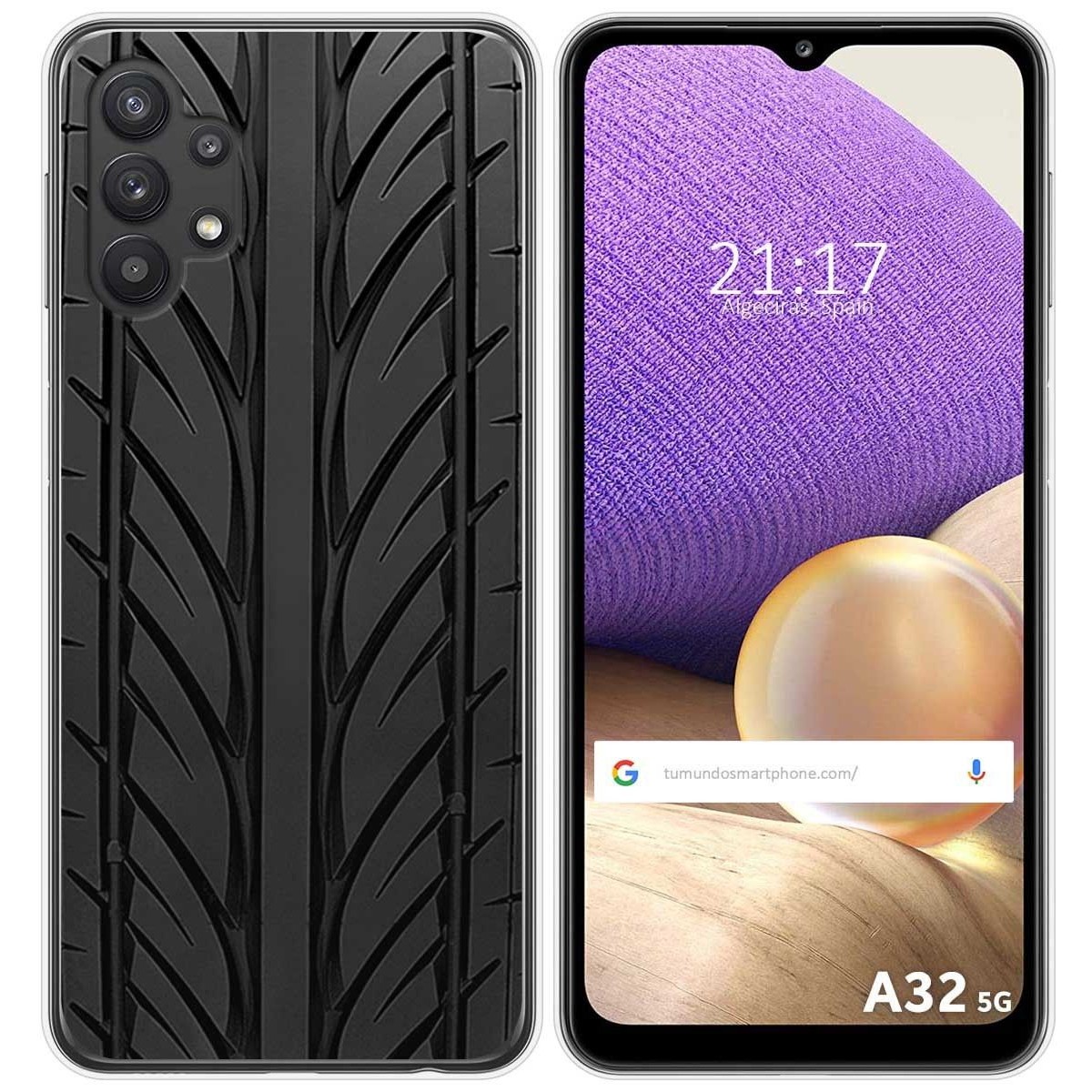 Funda Gel Tpu para Samsung Galaxy A32 5G diseño Neumatico Dibujos