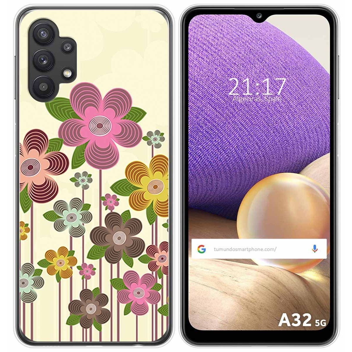 Funda Gel Tpu para Samsung Galaxy A32 5G diseño Primavera En Flor Dibujos