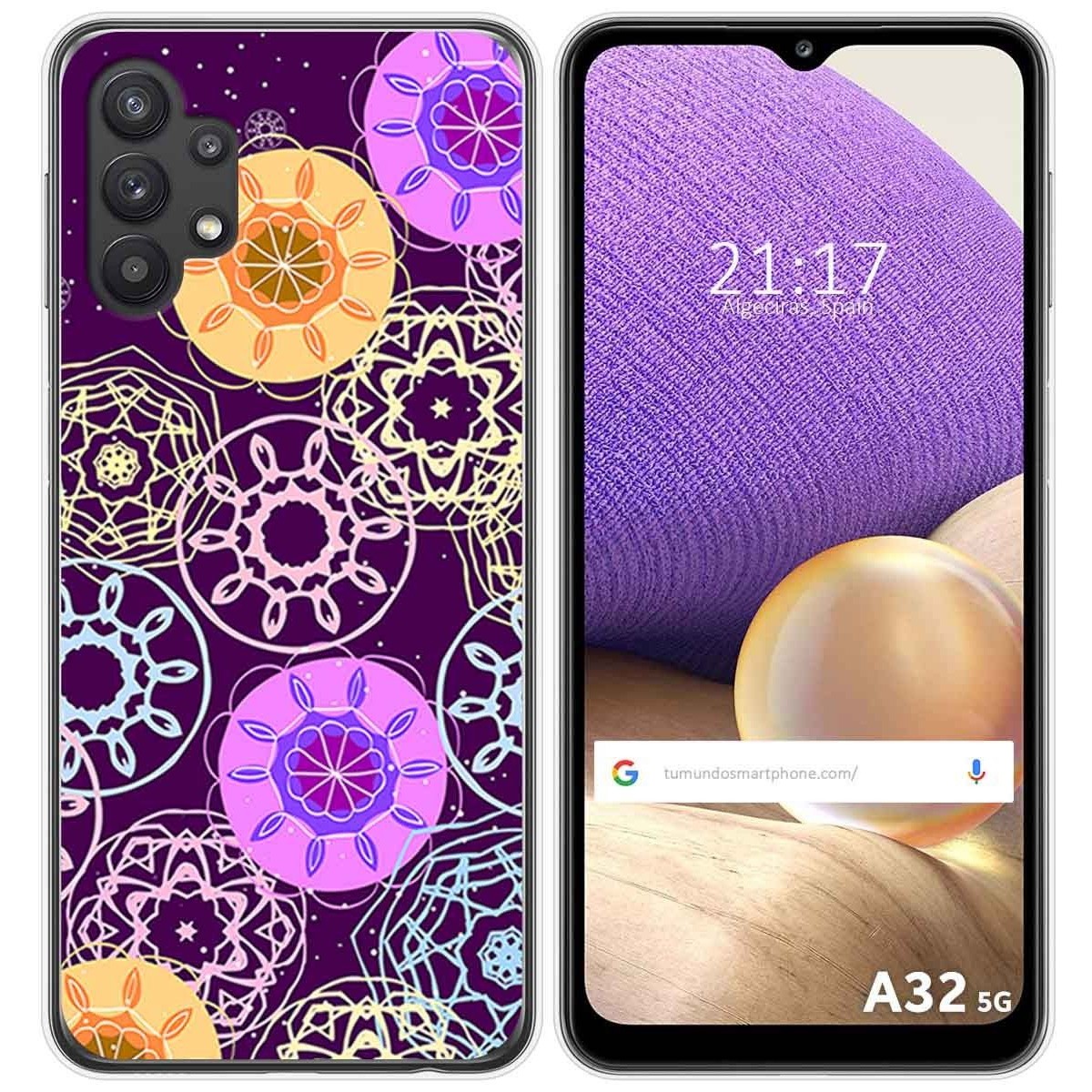 Funda Gel Tpu para Samsung Galaxy A32 5G diseño Radial Dibujos