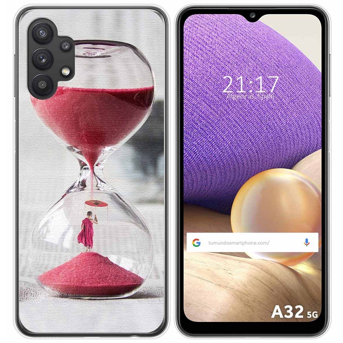 Funda Gel Tpu para Samsung Galaxy A32 5G diseño Reloj Dibujos