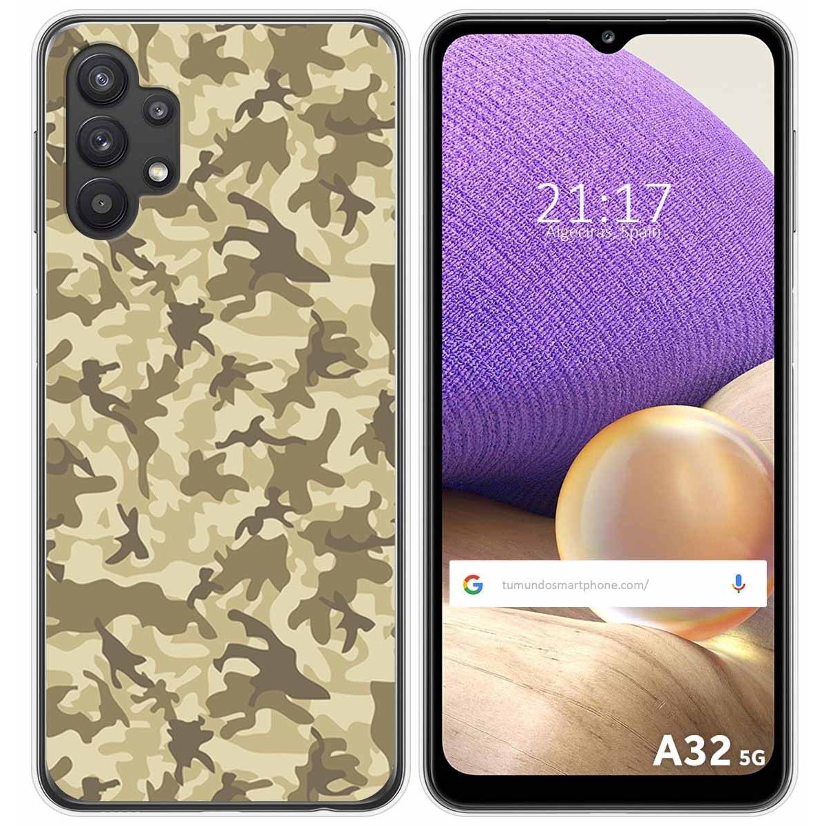 Funda Gel Tpu para Samsung Galaxy A32 5G diseño Sand Camuflaje Dibujos