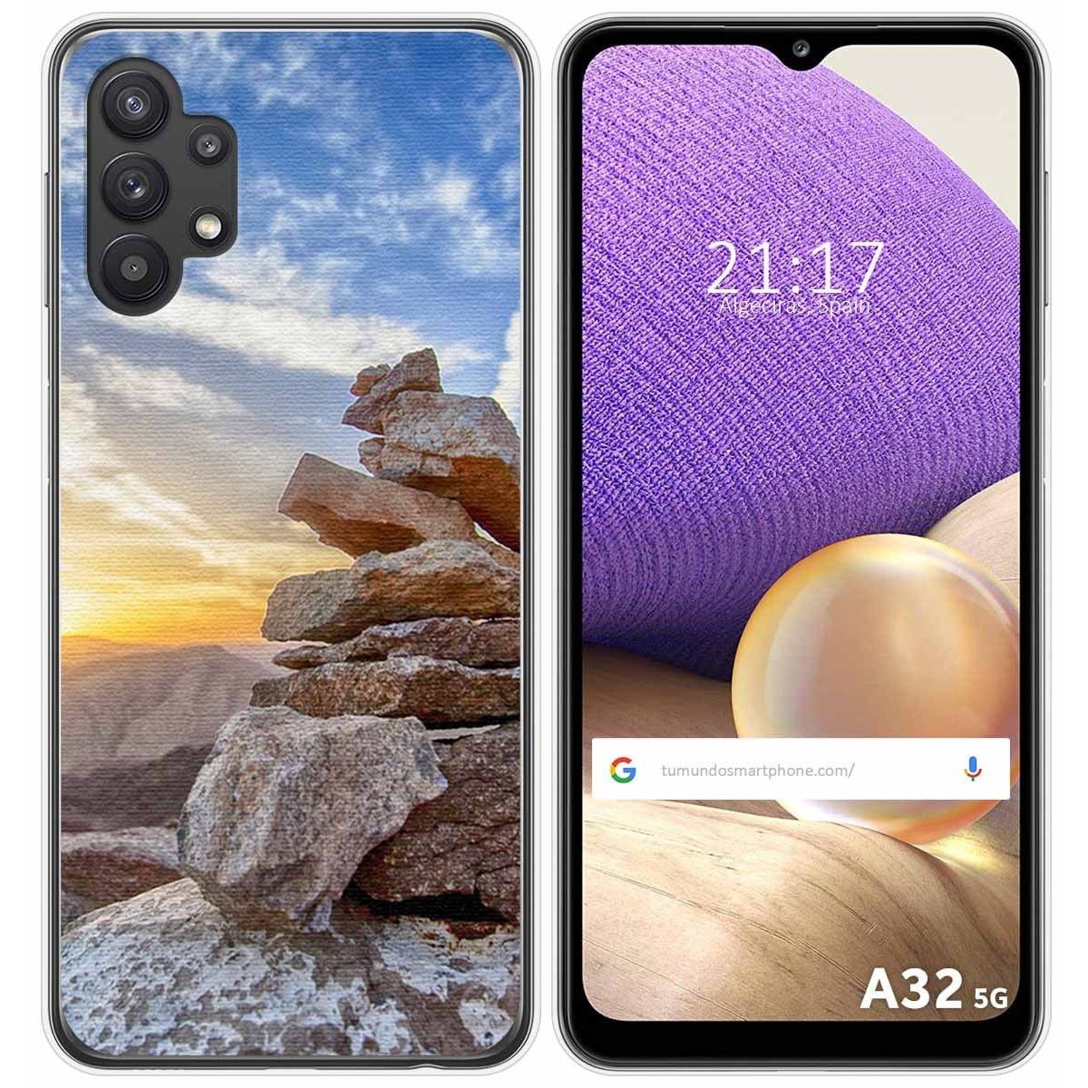 Funda Gel Tpu para Samsung Galaxy A32 5G diseño Sunset Dibujos