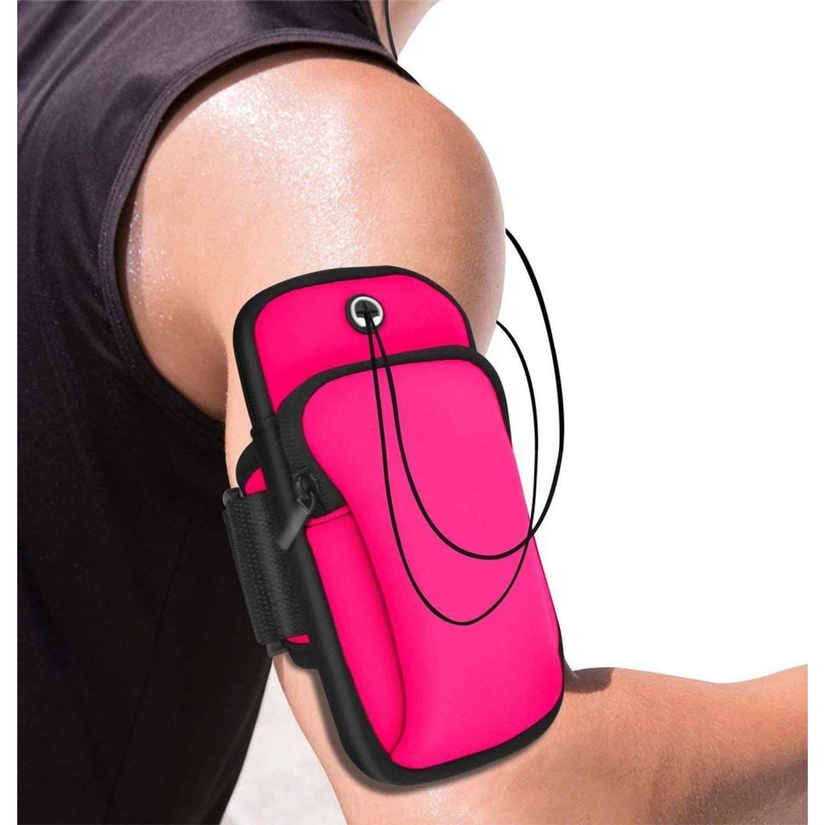 Brazalete de Deporte con Banda Elástica para Correr Color Rosa