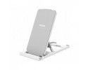 Soporte WK Design Plegable de Escritorio para Smartphone y Tablet Blanco Plata