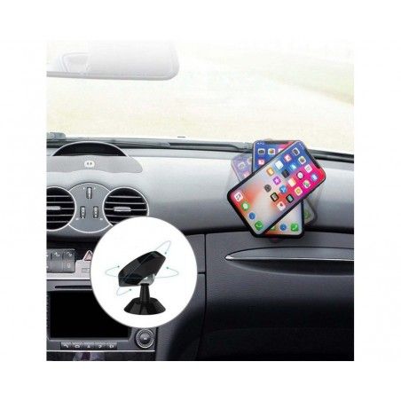 Soporte Magnético Universal Autoadhesivo para Salpicadero o Escritorio Negro