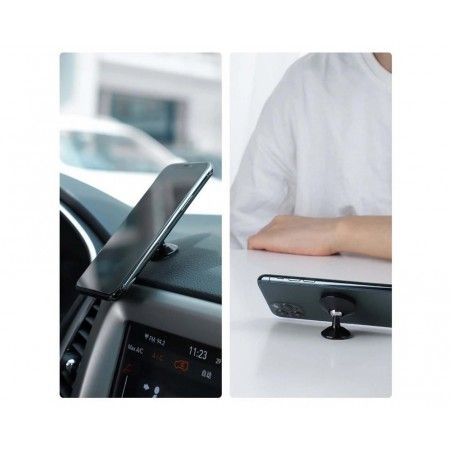 Soporte Magnético Universal Autoadhesivo para Salpicadero o Escritorio Negro