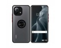 Funda Mate con Borde Negro y Anillo Giratorio 360 para Xiaomi Mi 11 5G